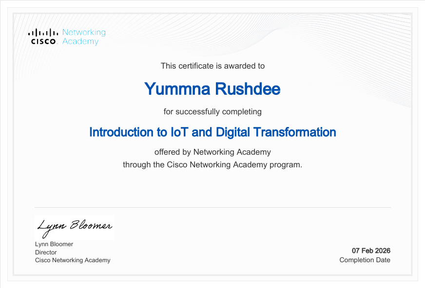 Introduction to IoT and Digital Transformation